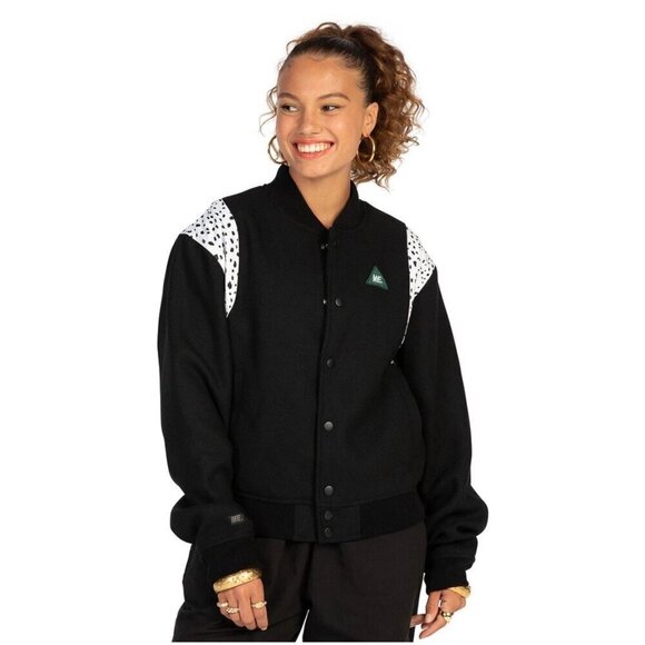 Melody Ehsani Jackets & Blazers - Melody Ehsani Black Power Purpose Varsity Jacket Women's Size 3XL